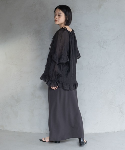 A part by（アパートバイ）の「Babyフリルブラウス（シャツ/ブラウス・レディース・ライトピンク/ブラック/オフホワイト・FREE）」の18枚目の写真