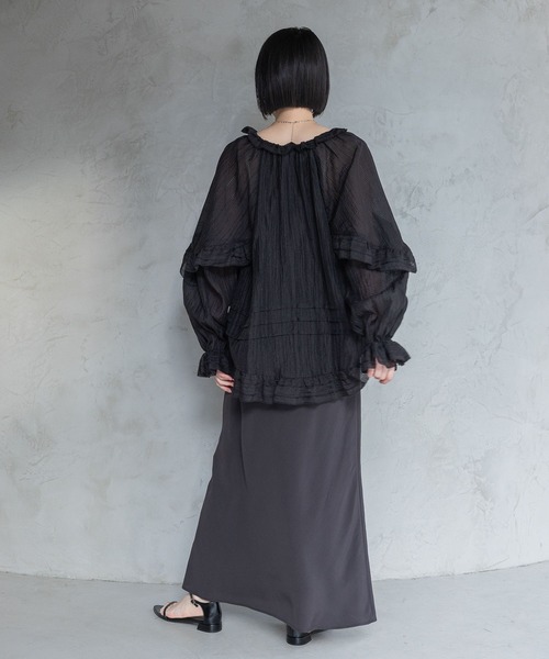 A part by（アパートバイ）の「Babyフリルブラウス（シャツ/ブラウス・レディース・ライトピンク/ブラック/オフホワイト・FREE）」の19枚目の写真