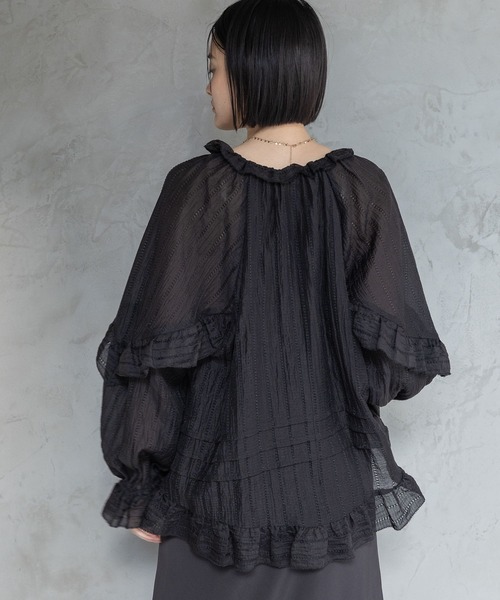 A part by（アパートバイ）の「Babyフリルブラウス（シャツ/ブラウス・レディース・ライトピンク/ブラック/オフホワイト・FREE）」の22枚目の写真