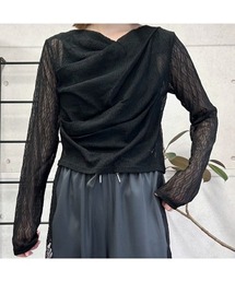 amini（アミニ）の「ドレープレーストップス（その他トップス）」