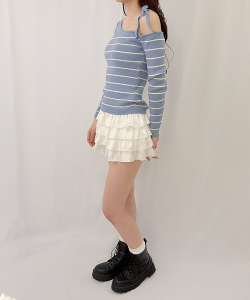 frunco(フランコ)の「【ZOZOTOWN限定】ワンショルダーボーダーニット(ニット/セーター・レディース・ネイビー/ホワイト/ブルー・FREE)」の20枚目の写真
