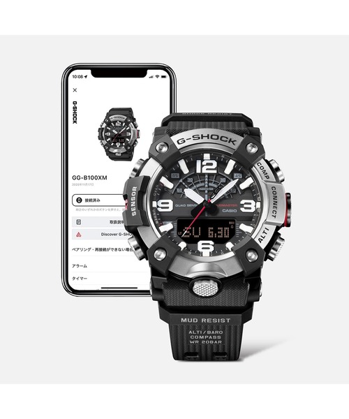 G-SHOCK(ジーショック)の「MASTER OF G MUDMASTER(マッドマスター) / GG-B100XMB-1AJF(アナログ腕時計・メンズ・ブラック・FREE)」の12枚目の写真