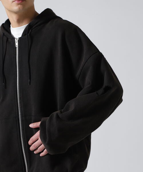 GEN_DAI(ゲンダイ)の「GEN_DAI/ゲンダイ/DAMEGE ZIP HOODIE(パーカー・メンズ・レッド/ブラック・0/1)」の21枚目の写真