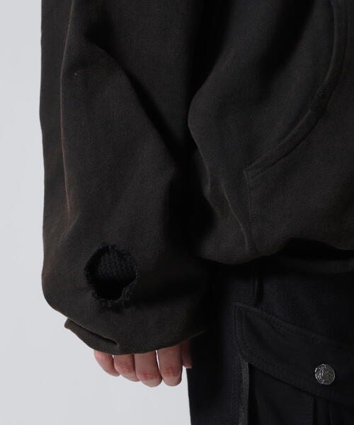 GEN_DAI(ゲンダイ)の「GEN_DAI/ゲンダイ/DAMEGE ZIP HOODIE(パーカー・メンズ・レッド/ブラック・0/1)」の18枚目の写真