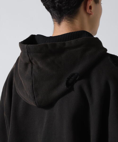 GEN_DAI(ゲンダイ)の「GEN_DAI/ゲンダイ/DAMEGE ZIP HOODIE(パーカー・メンズ・レッド/ブラック・0/1)」の17枚目の写真