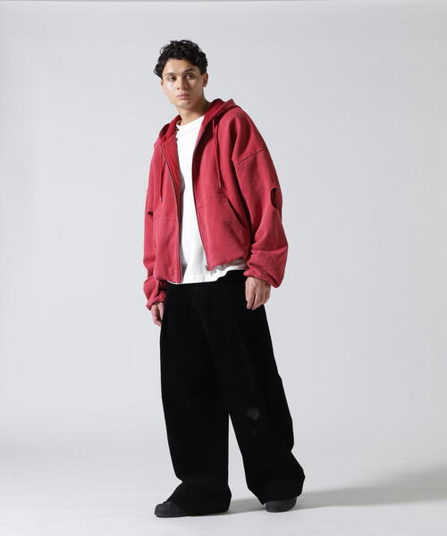 GEN_DAI(ゲンダイ)の「GEN_DAI/ゲンダイ/DAMEGE ZIP HOODIE(パーカー・メンズ・レッド/ブラック・0/1)」の8枚目の写真