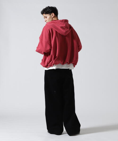 GEN_DAI(ゲンダイ)の「GEN_DAI/ゲンダイ/DAMEGE ZIP HOODIE(パーカー・メンズ・レッド/ブラック・0/1)」の7枚目の写真