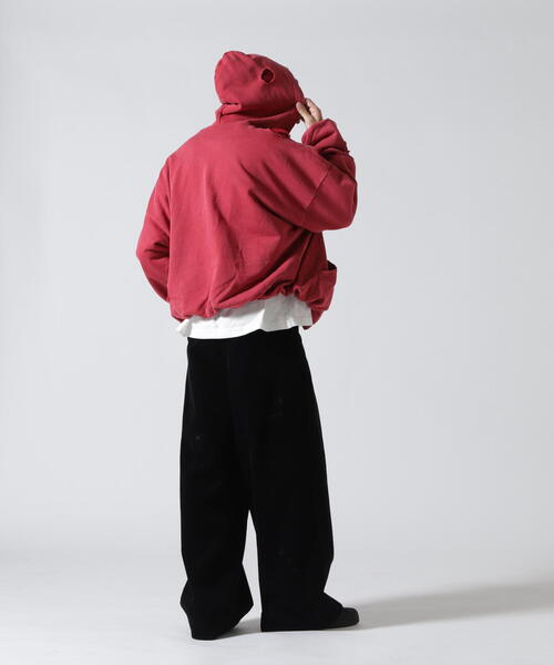 GEN_DAI(ゲンダイ)の「GEN_DAI/ゲンダイ/DAMEGE ZIP HOODIE(パーカー・メンズ・レッド/ブラック・0/1)」の5枚目の写真