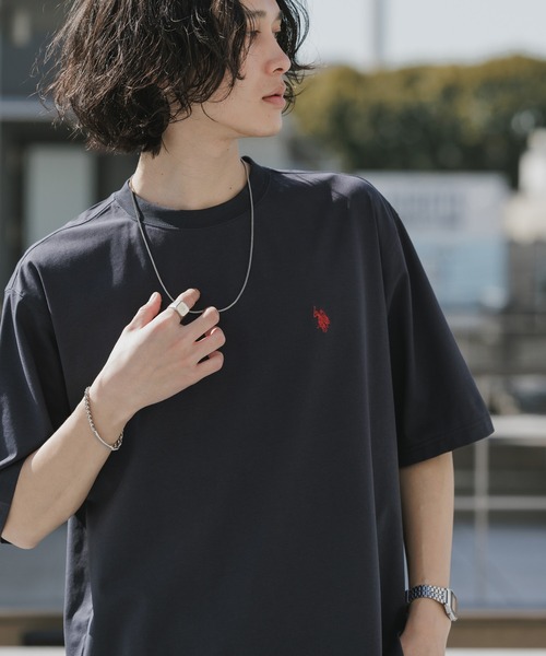 U.S. POLO ASSN.(ユーエスポロアッスン)の「U.S. POLO ASSN./ユーエスポロアッスン ロゴ刺繍 クルーネックTシャツ 接触冷感 秋 秋服 2026年秋冬(Tシャツ/カットソー・メンズ・オフホワイト/ネイビー/ブラック・M/L/LL)」の3枚目の写真