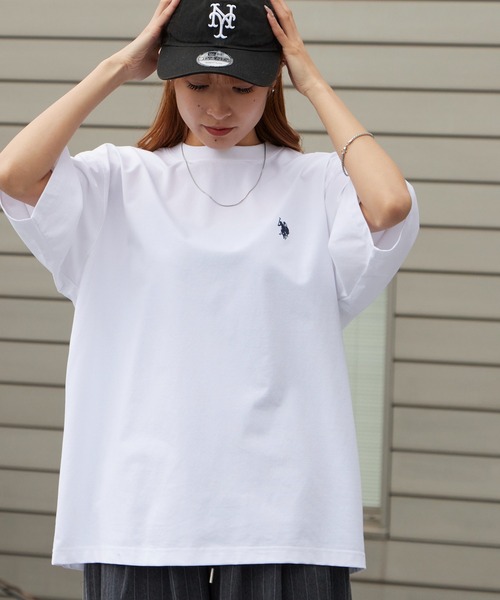 U.S. POLO ASSN.(ユーエスポロアッスン)の「U.S. POLO ASSN./ユーエスポロアッスン ロゴ刺繍 クルーネックTシャツ 接触冷感 秋 秋服 2026年秋冬(Tシャツ/カットソー・メンズ・オフホワイト/ネイビー/ブラック・M/L/LL)」の5枚目の写真