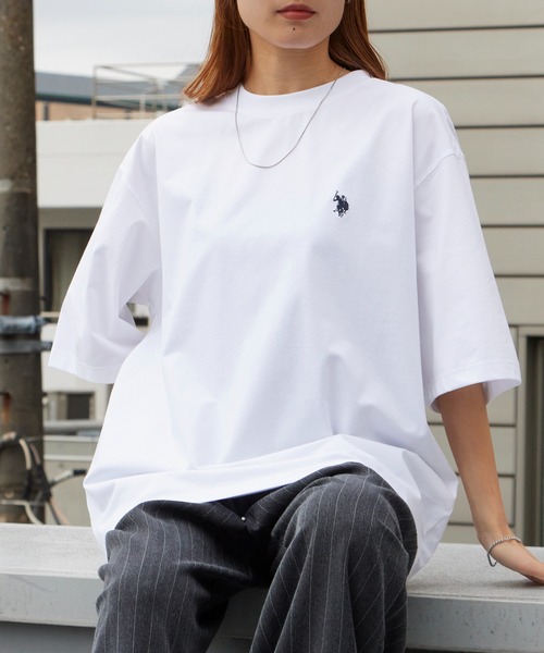 U.S. POLO ASSN.(ユーエスポロアッスン)の「U.S. POLO ASSN./ユーエスポロアッスン ロゴ刺繍 クルーネックTシャツ 接触冷感 秋 秋服 2026年秋冬(Tシャツ/カットソー・メンズ・オフホワイト/ネイビー/ブラック・M/L/LL)」の6枚目の写真
