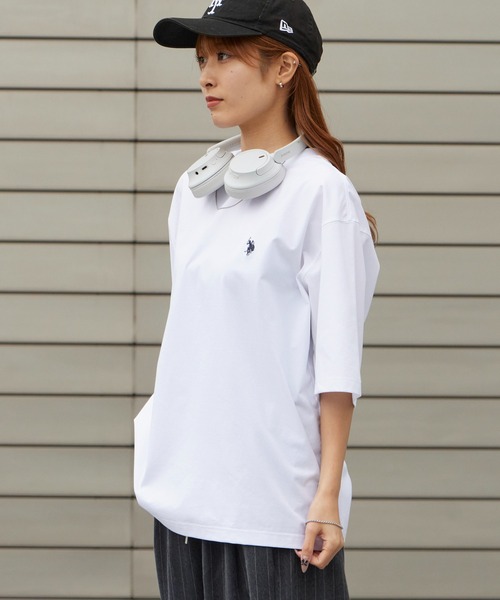 U.S. POLO ASSN.(ユーエスポロアッスン)の「U.S. POLO ASSN./ユーエスポロアッスン ロゴ刺繍 クルーネックTシャツ 接触冷感 秋 秋服 2026年秋冬(Tシャツ/カットソー・メンズ・オフホワイト/ネイビー/ブラック・M/L/LL)」の7枚目の写真