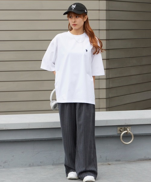 U.S. POLO ASSN.(ユーエスポロアッスン)の「U.S. POLO ASSN./ユーエスポロアッスン ロゴ刺繍 クルーネックTシャツ 接触冷感 秋 秋服 2026年秋冬(Tシャツ/カットソー・メンズ・オフホワイト/ネイビー/ブラック・M/L/LL)」の12枚目の写真