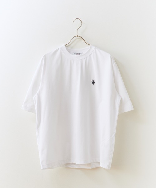 U.S. POLO ASSN.(ユーエスポロアッスン)の「U.S. POLO ASSN./ユーエスポロアッスン ロゴ刺繍 クルーネックTシャツ 接触冷感 秋 秋服 2026年秋冬(Tシャツ/カットソー・メンズ・オフホワイト/ネイビー/ブラック・M/L/LL)」の4枚目の写真