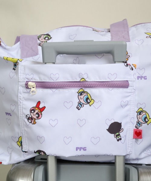 FUNALIVE（ファンアライブ）の「ThePowerpuffGirls パワーパフガールズ ボストンバッグ 巾着収納ポーチ付き（ボストンバッグ・レディース・ホワイト・FREE）」の2枚目の写真