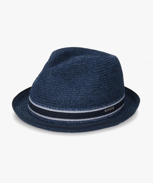 OVERRIDE(オーバーライド)の「OVERRIDE MIX BRAID FEDORA / オーバーライド(ハット・メンズ・ネイビー/ベージュ/ブラック・58cm/60cm/62cm)」の1枚目の写真