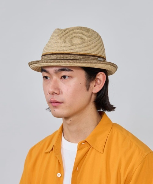 OVERRIDE(オーバーライド)の「OVERRIDE MIX BRAID FEDORA / オーバーライド(ハット・メンズ・ネイビー/ベージュ/ブラック・58cm/60cm/62cm)」の18枚目の写真