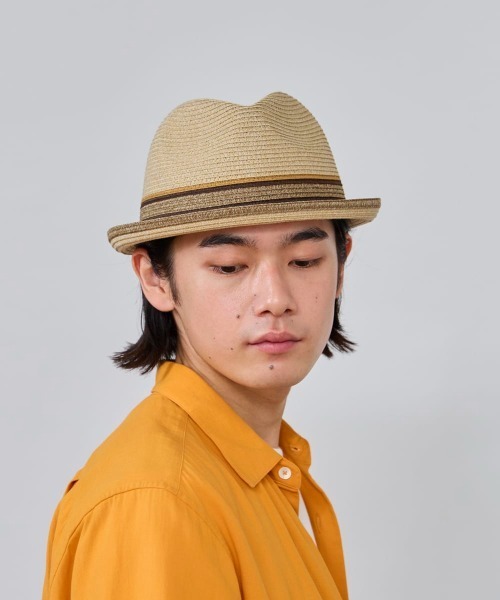 OVERRIDE(オーバーライド)の「OVERRIDE MIX BRAID FEDORA / オーバーライド(ハット・メンズ・ネイビー/ベージュ/ブラック・58cm/60cm/62cm)」の19枚目の写真