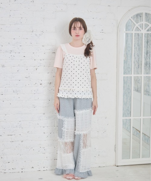 Lolime by mellfy memory(ロリミー バイ メルフィーメモリー)の「frill dot top layered set(アンサンブル・レディース・グレー/ピンク・LL/M)」の8枚目の写真