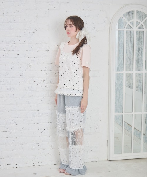 Lolime by mellfy memory(ロリミー バイ メルフィーメモリー)の「frill dot top layered set(アンサンブル・レディース・グレー/ピンク・LL/M)」の9枚目の写真