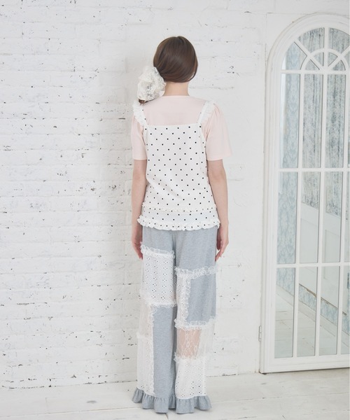 Lolime by mellfy memory(ロリミー バイ メルフィーメモリー)の「frill dot top layered set(アンサンブル・レディース・グレー/ピンク・LL/M)」の10枚目の写真