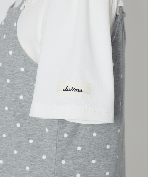 Lolime by mellfy memory(ロリミー バイ メルフィーメモリー)の「frill dot top layered set(アンサンブル・レディース・グレー/ピンク・LL/M)」の17枚目の写真