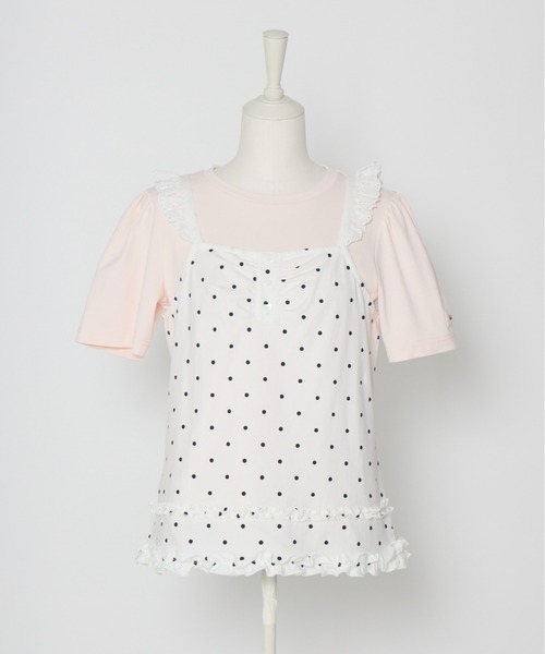 Lolime by mellfy memory(ロリミー バイ メルフィーメモリー)の「frill dot top layered set(アンサンブル・レディース・グレー/ピンク・LL/M)」の21枚目の写真