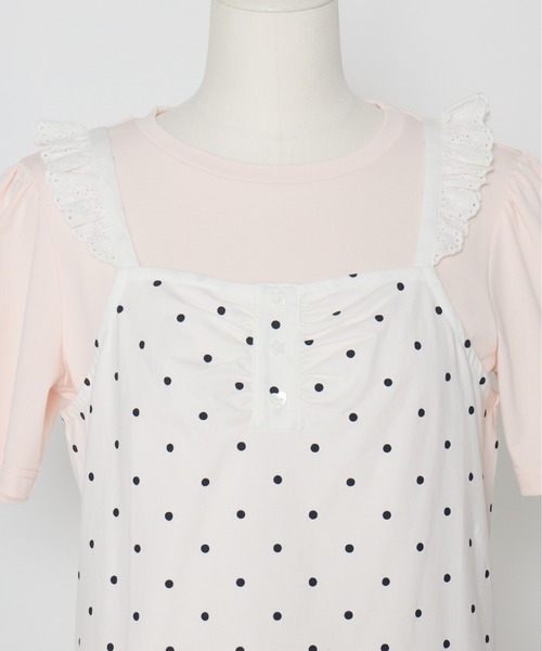 Lolime by mellfy memory(ロリミー バイ メルフィーメモリー)の「frill dot top layered set(アンサンブル・レディース・グレー/ピンク・LL/M)」の22枚目の写真