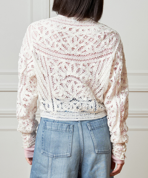 IENA LA BOUCLE（イエナラブークル）の「《追加》IENA LA BOUCLE バテンレースブラウス（シャツ/ブラウス・レディース・ウッド/ホワイト・FREE）」の16枚目の写真