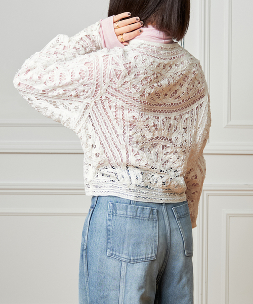 IENA LA BOUCLE（イエナラブークル）の「《追加》IENA LA BOUCLE バテンレースブラウス（シャツ/ブラウス・レディース・ウッド/ホワイト・FREE）」の17枚目の写真