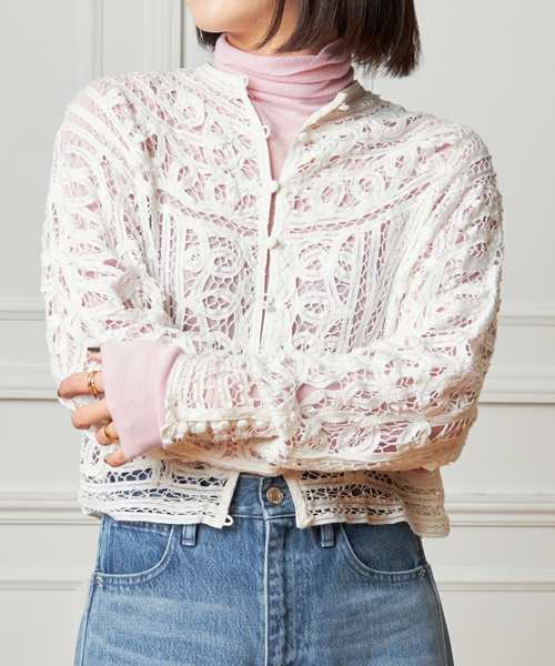 IENA LA BOUCLE（イエナラブークル）の「《追加》IENA LA BOUCLE バテンレースブラウス（シャツ/ブラウス・レディース・ウッド/ホワイト・FREE）」の18枚目の写真