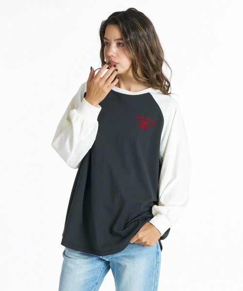 ROXY（ロキシー）の「ROXY ウィメンズ BEACH CLUB 長袖Ｔシャツ ロンT 接触冷感【2026年春夏モデル】（Tシャツ/カットソー・レディース・ベージュ/ブラック/ナチュラル/ネイビー・SMALL/LARGE/MEDIUM）」の3枚目の写真
