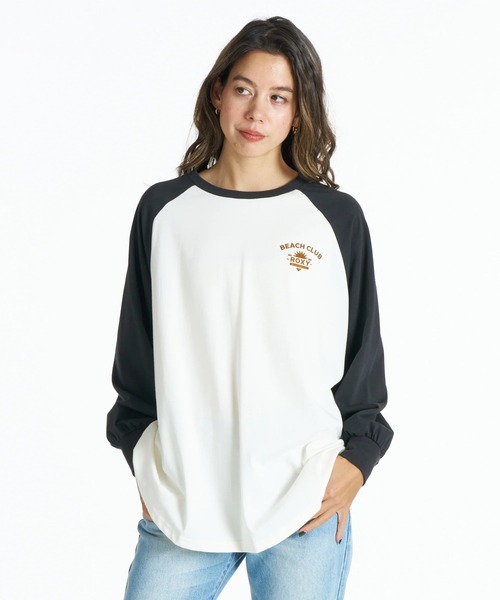ROXY（ロキシー）の「ROXY ウィメンズ BEACH CLUB 長袖Ｔシャツ ロンT 接触冷感【2026年春夏モデル】（Tシャツ/カットソー・レディース・ベージュ/ブラック/ナチュラル/ネイビー・SMALL/LARGE/MEDIUM）」の2枚目の写真