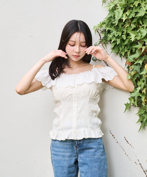 Lallana(ララーナ)の「3way Flill Cami Tops/3way フリルキャミトップス(その他トップス・レディース・ブラック/ネイビー/アイボリー・FREE)」の22枚目の写真