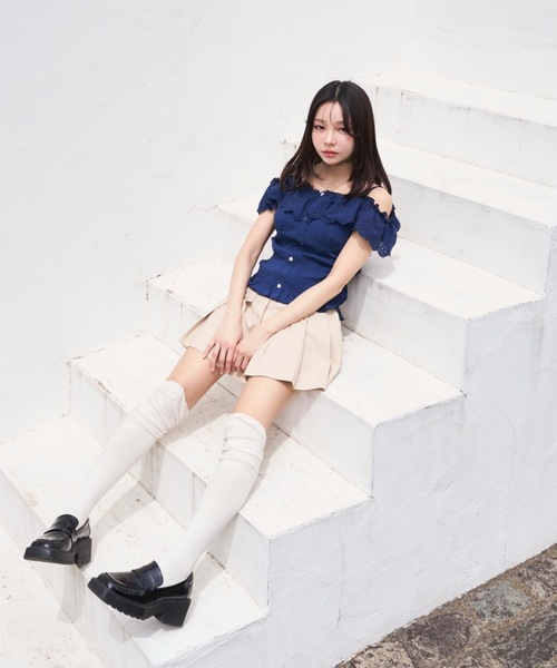 Lallana(ララーナ)の「3way Flill Cami Tops/3way フリルキャミトップス(その他トップス・レディース・ブラック/ネイビー/アイボリー・FREE)」の16枚目の写真