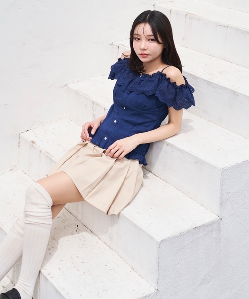 Lallana(ララーナ)の「3way Flill Cami Tops/3way フリルキャミトップス(その他トップス・レディース・ブラック/ネイビー/アイボリー・FREE)」の12枚目の写真