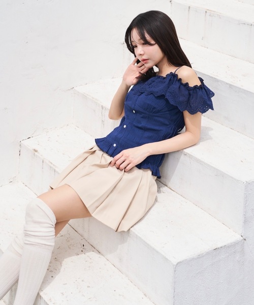 Lallana(ララーナ)の「3way Flill Cami Tops/3way フリルキャミトップス(その他トップス・レディース・ブラック/ネイビー/アイボリー・FREE)」の13枚目の写真