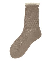 Samansa Mos2 | レース付きメッシュソックス(ソックス/靴下)