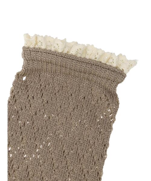 Samansa Mos2(サマンサ モスモス)の「レース付きメッシュソックス(ソックス/靴下・レディース・キナリ/モカ/ブラック・F)」の5枚目の写真