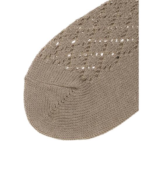 Samansa Mos2(サマンサ モスモス)の「レース付きメッシュソックス(ソックス/靴下・レディース・キナリ/モカ/ブラック・F)」の7枚目の写真