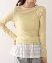 Healthknit | 【Healthknit】26SS 3WAY Camisole & L/S Tee Set シアーロンT＆キャミ 2点セット HR26S-L304(Tシャツ/カットソー)