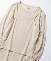 【Healthknit】26SS 2個セット 3WAY Camisole & L/S Tee Set シアーロンT&キャミ レイヤード HR26S-L304