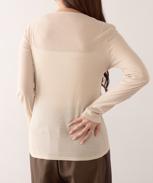 Healthknit(ヘルスニット)の「【Healthknit】26SS 3WAY Camisole & L/S Tee Set シアーロンT&キャミ 2点セット HR26S-L304(Tシャツ/カットソー・レディース・ライム/グレー/ライトベージュ・FREE)」の14枚目の写真