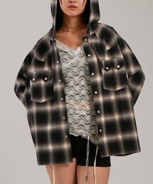 WHO'S WHO gallery | 【UNISEX】Sourcreamウエスタンオンブレチェックフードシャツ(シャツ/ブラウス)