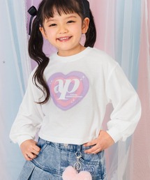 ANAP kids | クロップドハートプリントロンT(Tシャツ/カットソー)