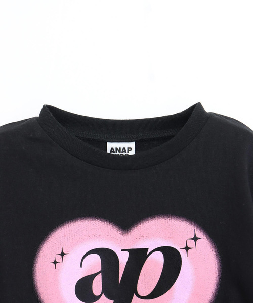 ANAP kids（アナップキッズ）の「クロップドハートプリントロンT（Tシャツ/カットソー・キッズ・ホワイト/ブラック/ラベンダー・120/130/110）」の17枚目の写真