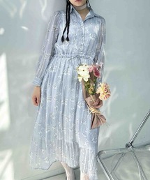 AS KNOW AS plus | 〇ウエストリボン結びシアーワンピース(ワンピース)