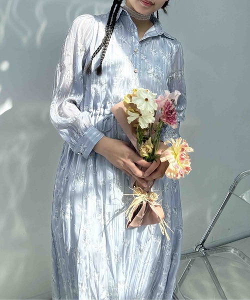 AS KNOW AS plus(アズノゥアズプラス)の「〇ウエストリボン結びシアーワンピース(ワンピース・レディース・グレー系その他/ブラック/ホワイト系その他2/ホワイト系その他・FREE)」の21枚目の写真