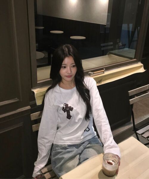 MUCENT(ムセント)の「アンティーククロスポニー長袖Tシャツ(2カラー)(Tシャツ/カットソー・レディース・ブラック/ホワイト・FREE)」の13枚目の写真
