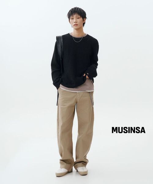 MUSINSA STANDARD（ムシンサスタンダード）の「ディストロイドリブニット[ブラック]（ニット/セーター・メンズ・その他・SMALL/MEDIUM/LARGE/X-LARGE/2XL）」の8枚目の写真